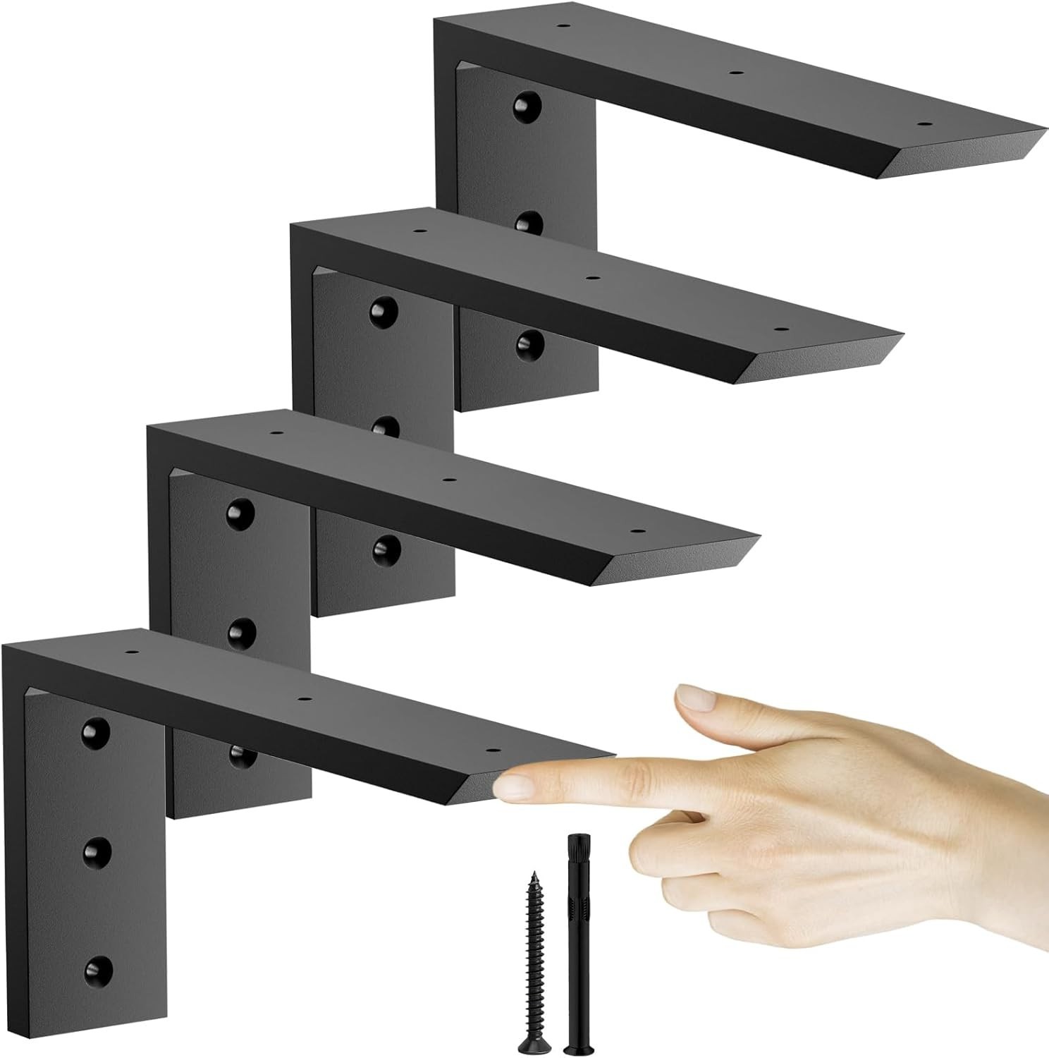 Countertop Support Bracket 4 Pack Heavy Duty Countertop Hidden Bracket 12"x6" gallery
