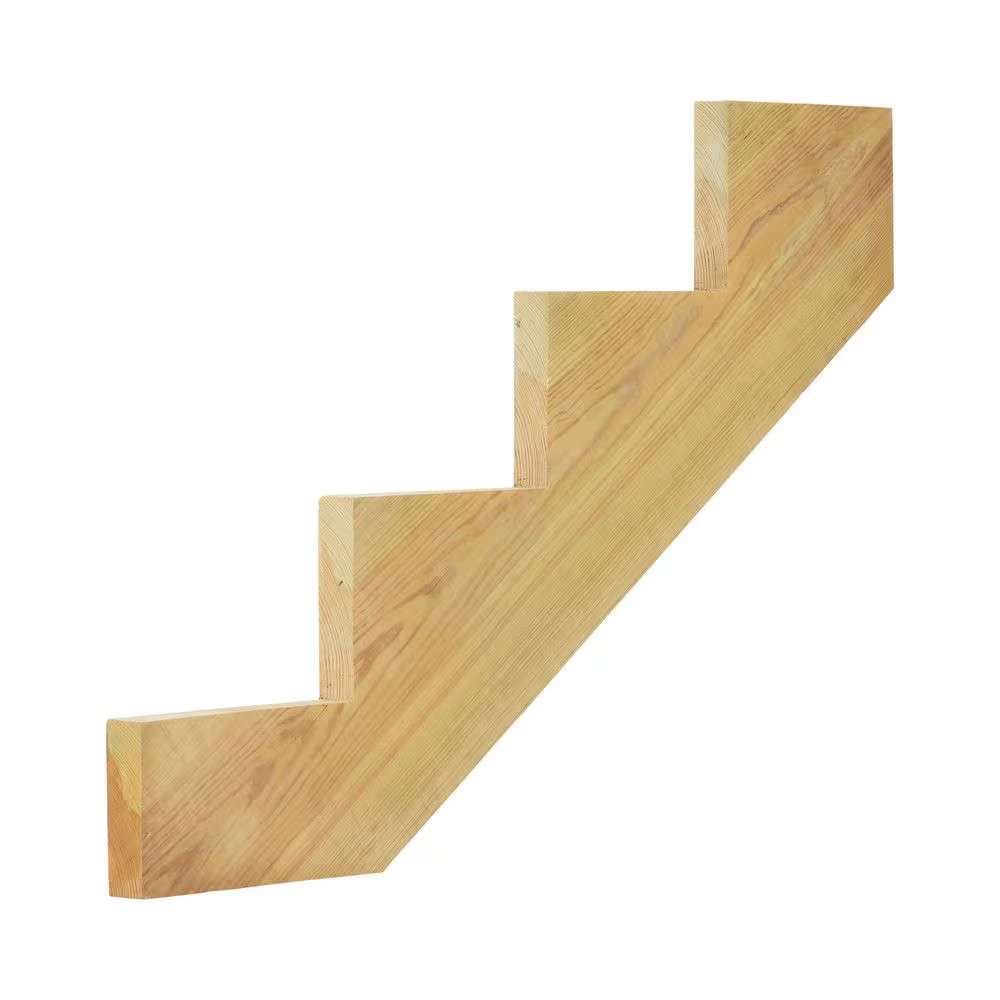 4-Step Ground Contact Pressure-Treated Pine Stair Stringer gallery