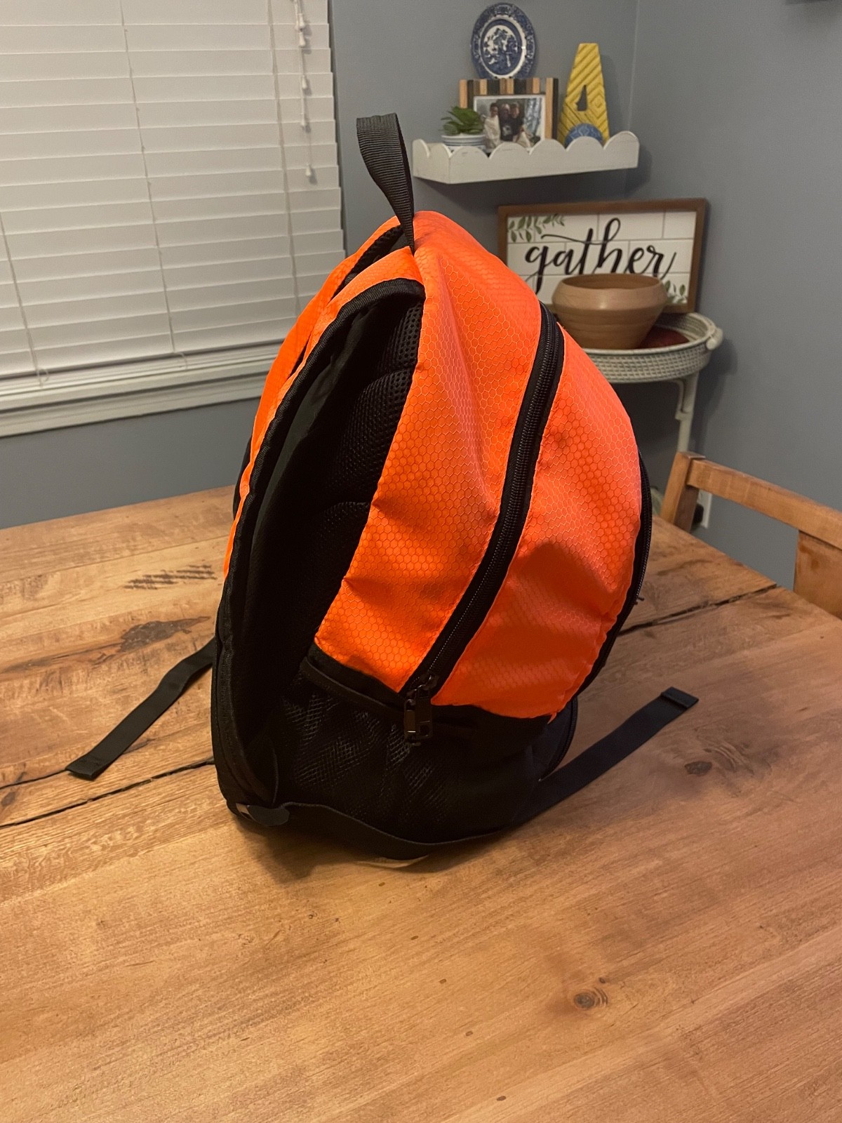 HIMAL backpack fluorescent orange large multi pockets, excellent condition 4