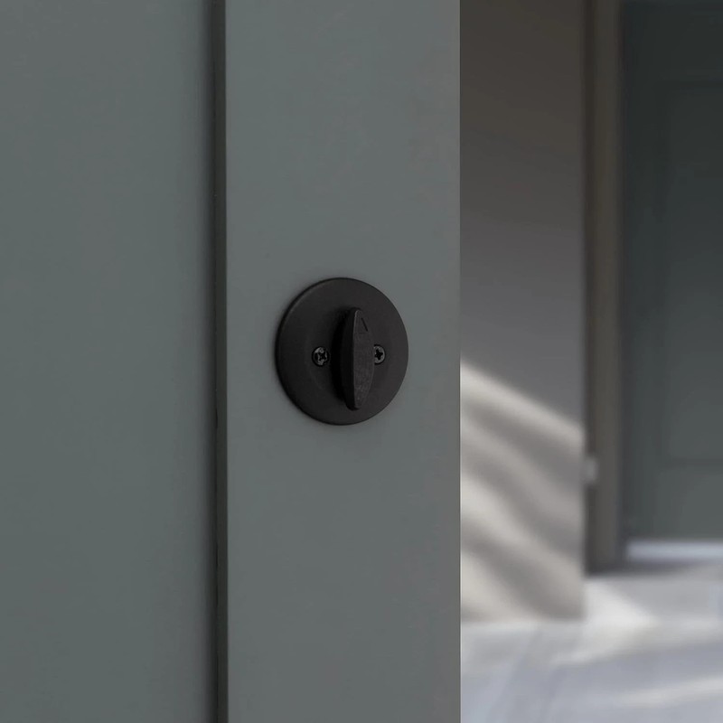 Kwikset Security Series One-Sided Keyless Deadbolt Matte Black 96630-072 - NEW gallery
