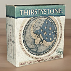 Thirstystone ~ Natural Sandstone Coasters ~ 4 Sun and Moon ~ *NEW*