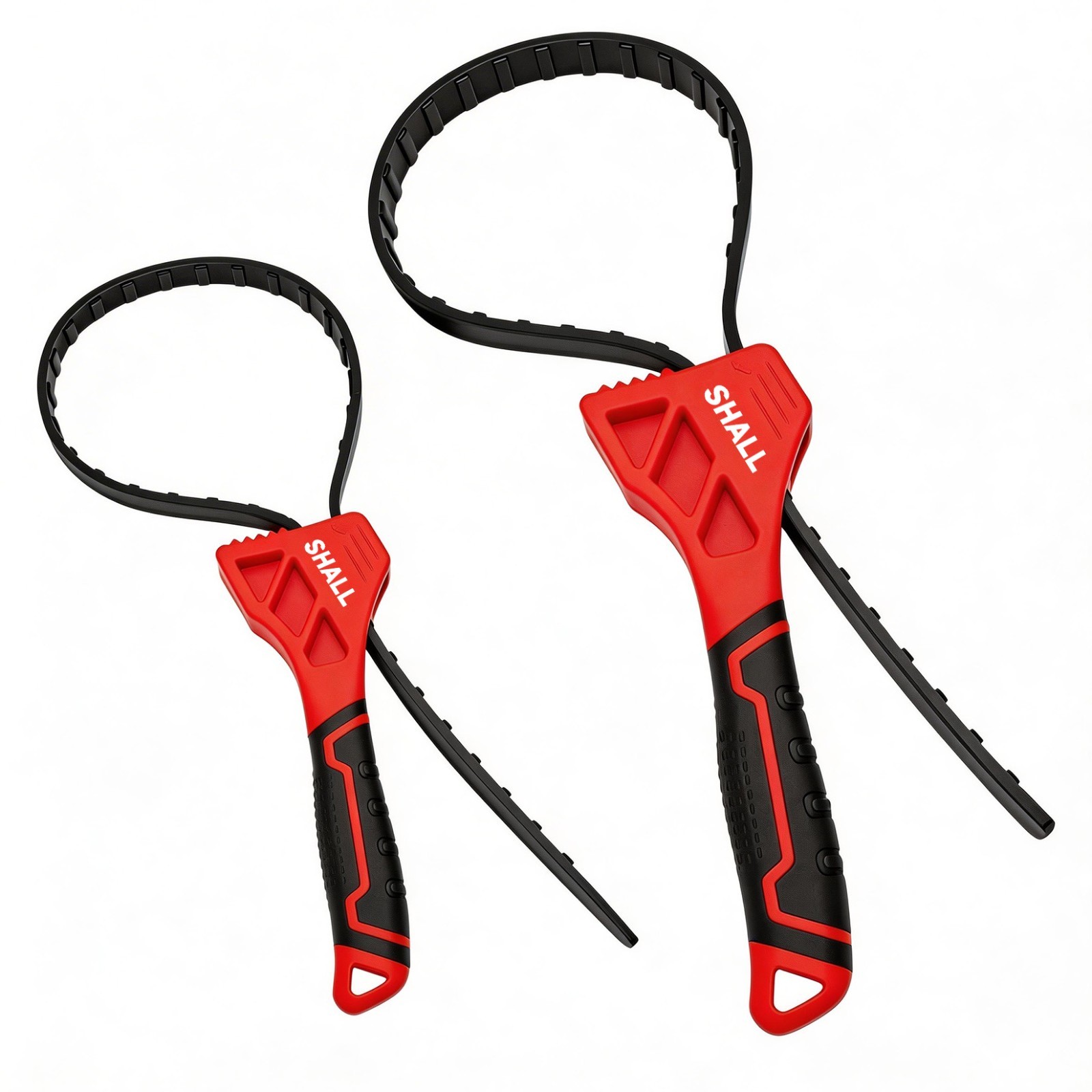 SHALL 2 Pack Oil Filter Wrench Set,Rubber Strap Wrench with Max Diameter 4"&6" gallery