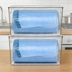 2 Pack Trash Bag Holder, Stackable Garbage Bag Dispenser for 13/30/33 Gallon Bag