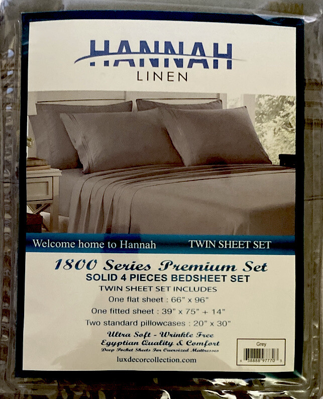Lux Decor Collection Twin 4 Pc Bed Sheet Set - Microfiber 1800 Wrinkle Free gallery