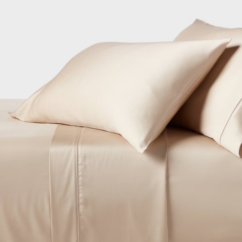 Threshold 320TC Satin 4-Piece Sheet Set Cooling Soft TENCEL Lyocell gallery