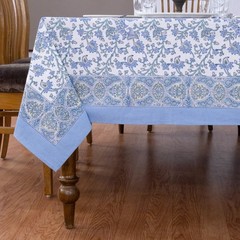 Rectangle Handblock Print Tablecloth, Cotton Dining Table Cover, Boho Home Decor