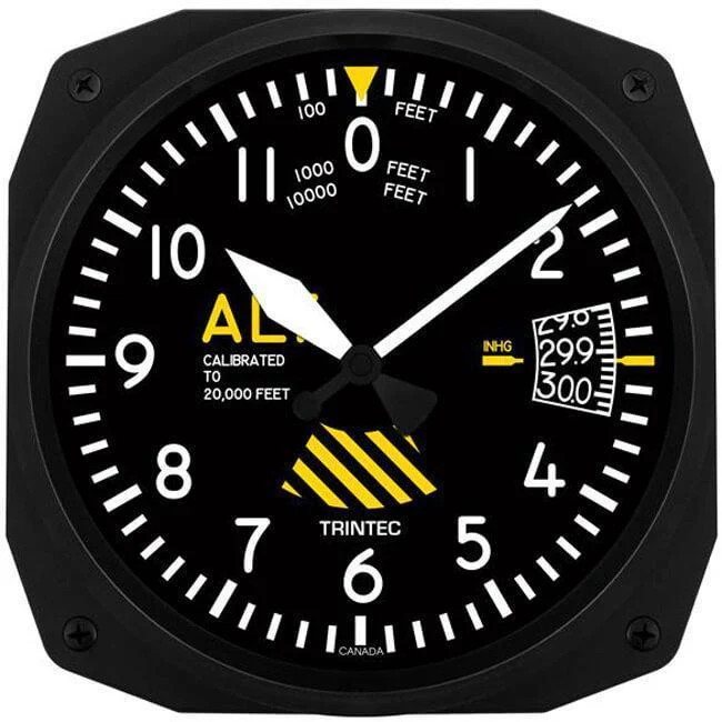 NEW Trintec 10" Aviation Altimeter Wall Clock - 30th Anniversary Edition gallery