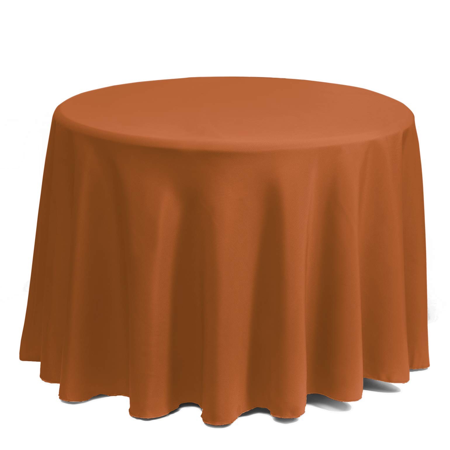120 Inch Round Tablecloth for 60-96 Inch Tables Orange Heavy Duty Washable gallery