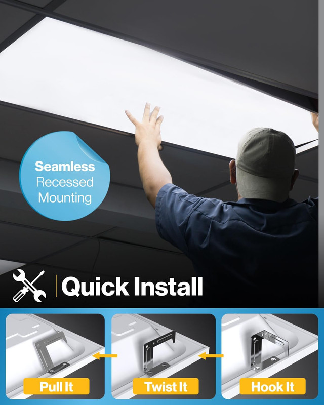 Sunco 2X4 LED Flat Panel Light Drop Ceiling Office Shop Commercial Warehouse Fix gallery