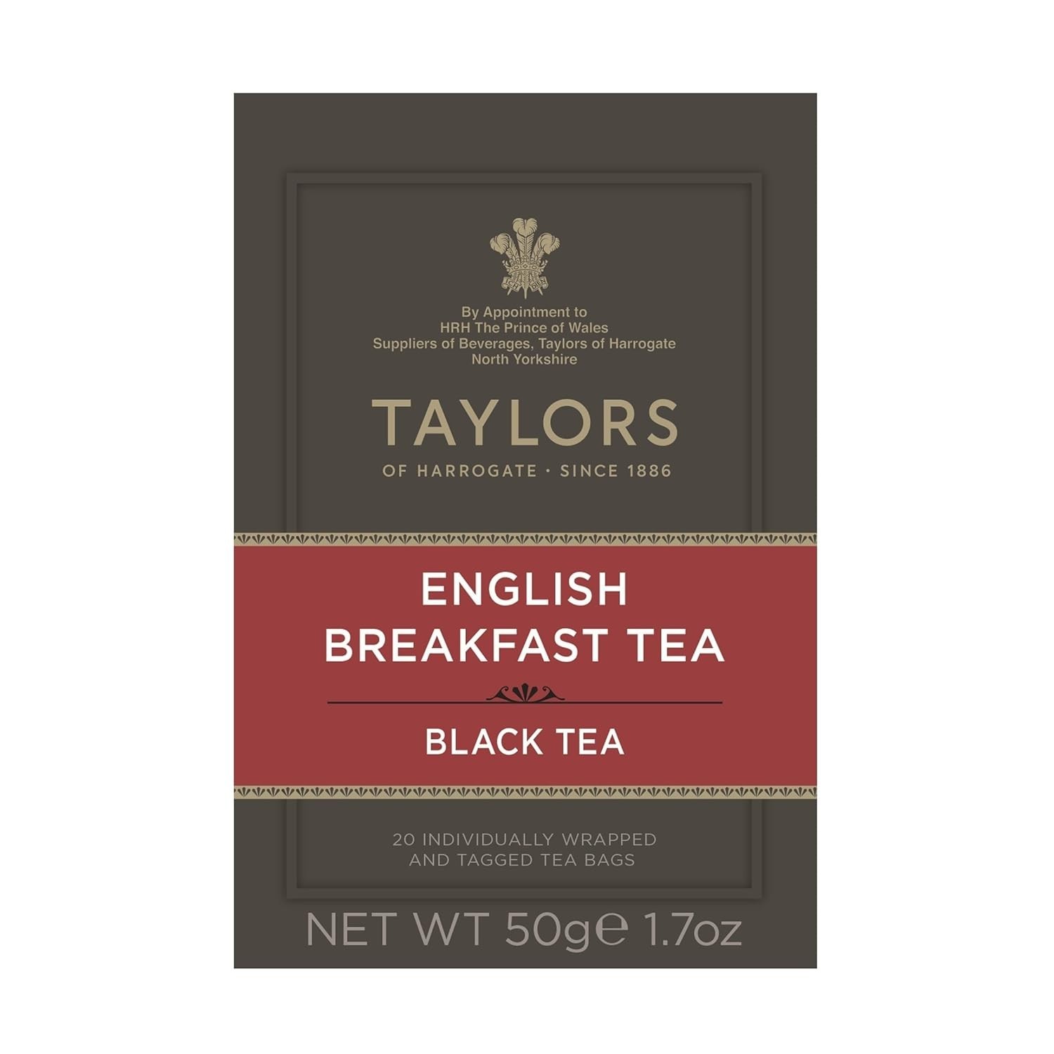 Sustainable English Breakfast Black Tea - 20 Wrapped Teabags for Any Time gallery