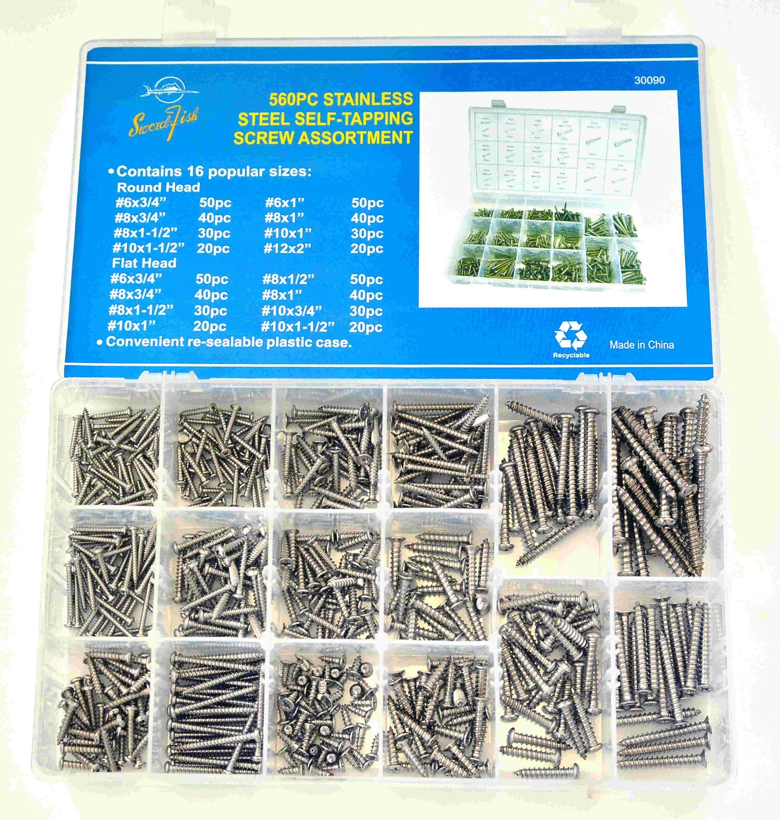 Swordfish 30090 - 560pc Stainless Steel Screw Assortment gallery