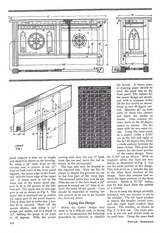 Radiator Cover Gothic Style * 1935 How-To Build PLANS Original gallery