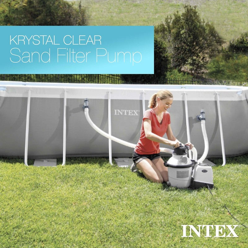 Intex Above Ground Pool Sand Filter Pump Bundled w/ Wall Mount Automatic Skimmer gallery