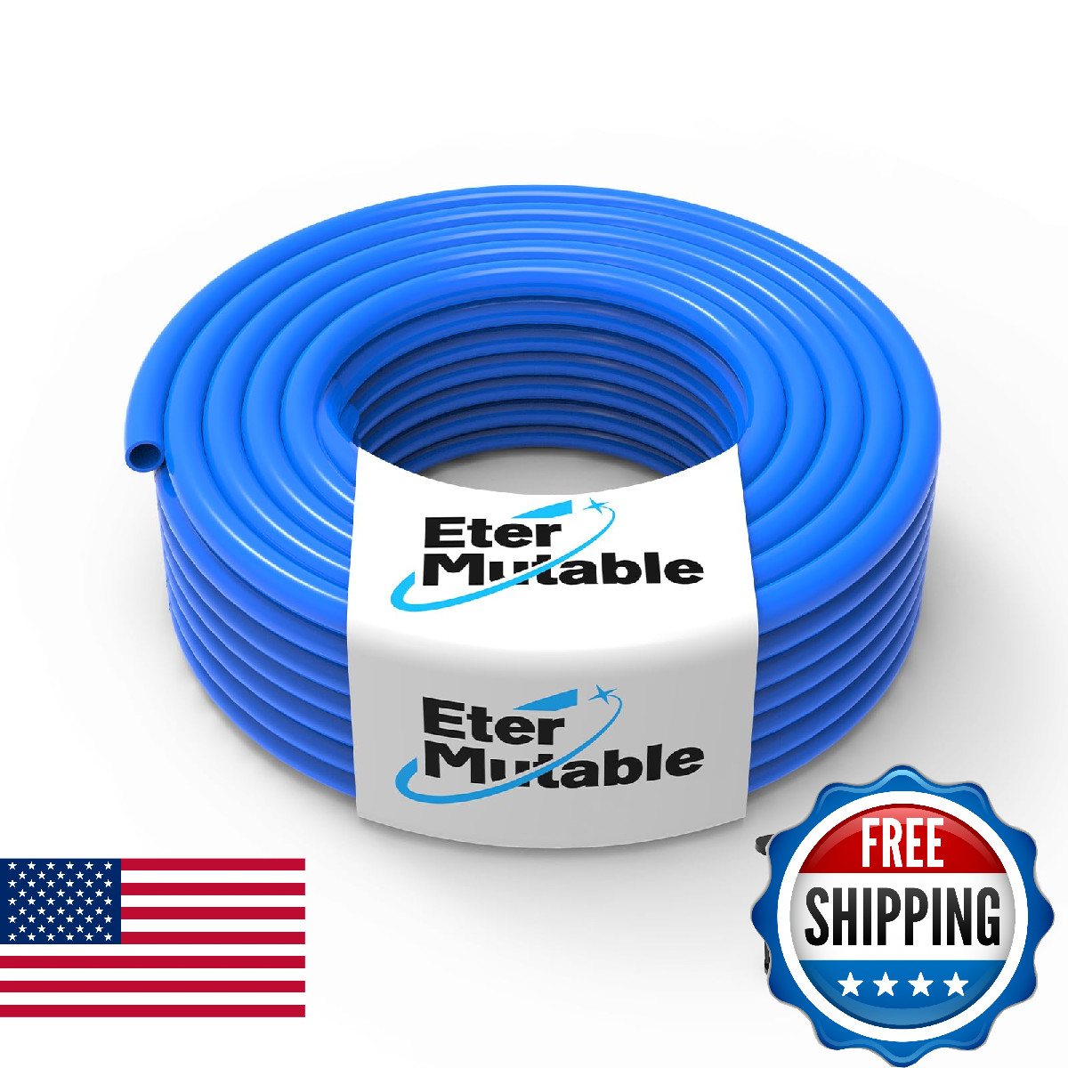 EterMutable 1/2 Inch OD Blue Polyurethane PU Pneumatic Air Hose Tubing 98.4 Feet gallery