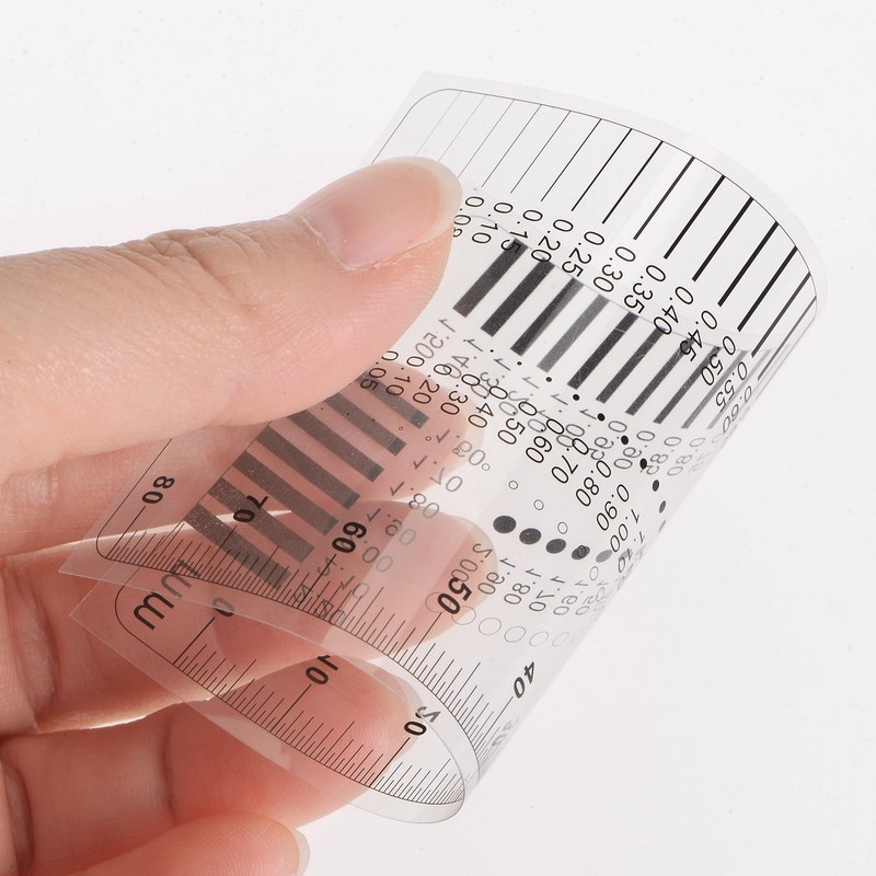 5pack Transparency SEC Size Estimation Chart 80mm Diameter Line gallery