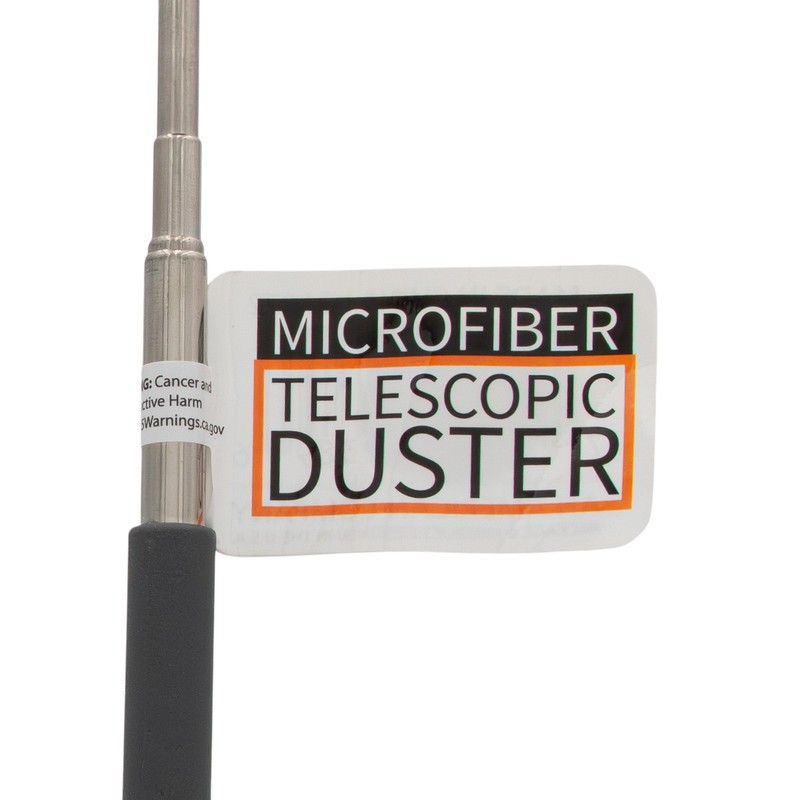 Microfiber Telescopic Duster Adjustable 6"-25" Handle in Grey/Orange, 4 Pack gallery