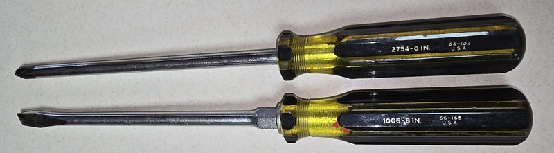 Stanley 100 Plus Screwdrivers Regular 1006-8IN Phillips 2754-8IN .. 13” Overall gallery