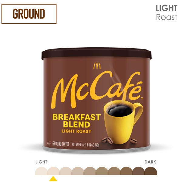 McCafe Breakfast Blend, Ground Coffee, Light Roast, 30oz. Canned gallery