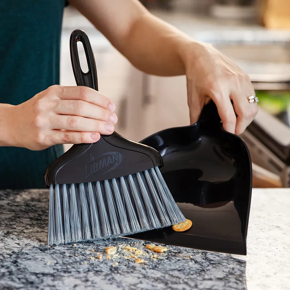 Libman Handheld Whisk Broom & Dustpan Set – Compact Plastic Cleaning Kit gallery