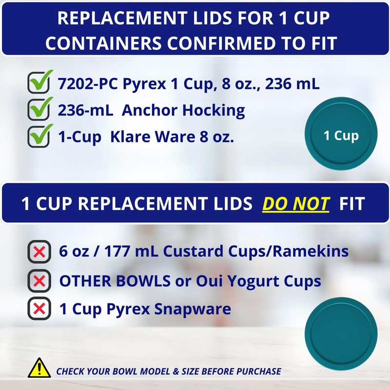 1 2 & 4 Cup Round Plastic Replacement Lids For Pyrex Anchor Hocking & Klareware gallery