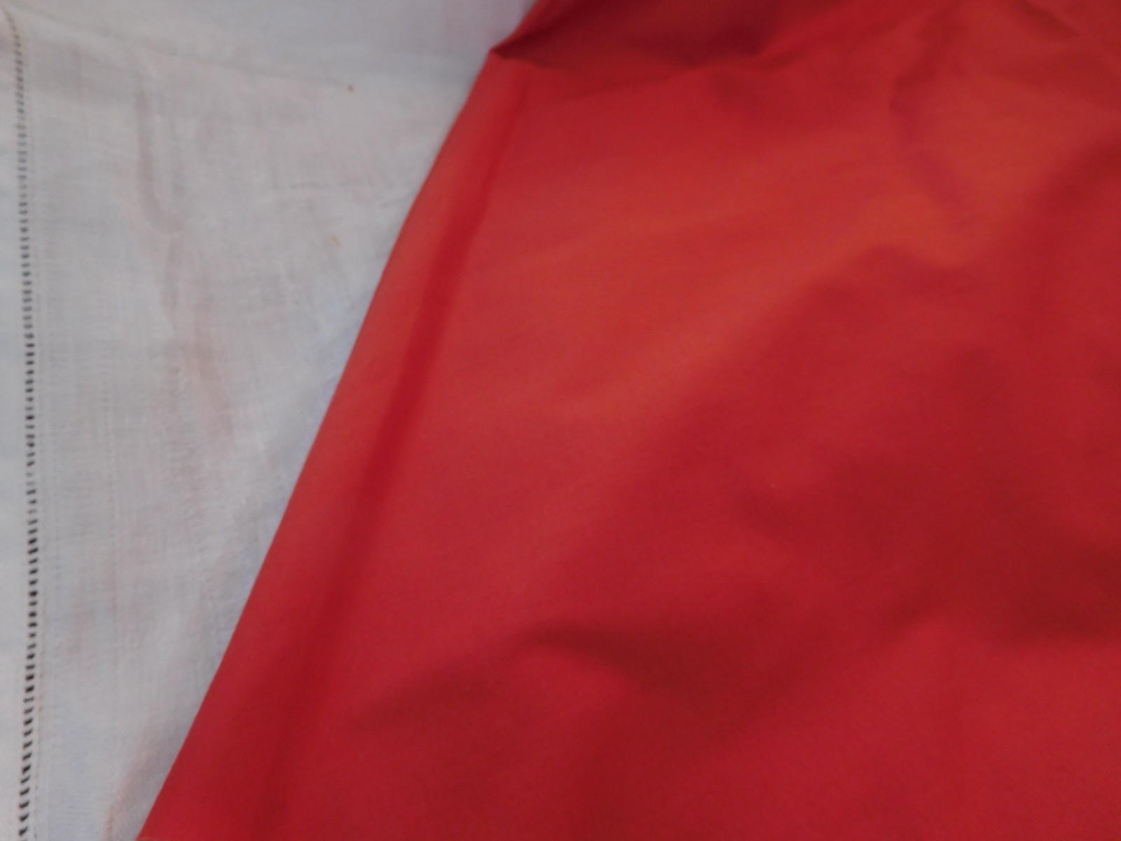 70" Round Tablecloth Light Red Cotton Blend Fabric UNHEMMED gallery