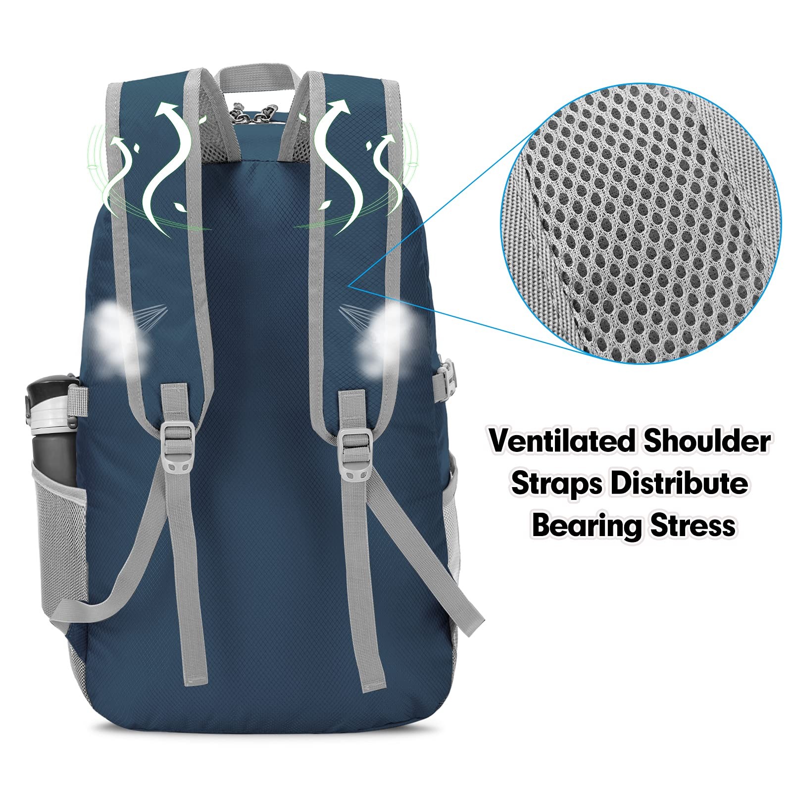 Lightweight Packable Backpack, 35L Light Foldable Hiking Backpacks Water Resi... 5