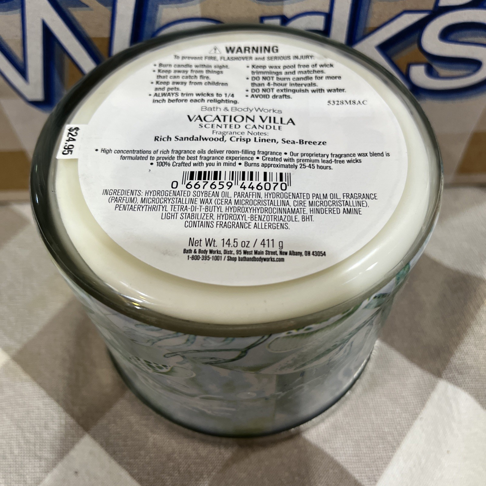 Bath & Body Works VACATION VILLA 🏖️🐚 3 Wick SCENTED Candle 25-45 Hrs DELICIOUS gallery