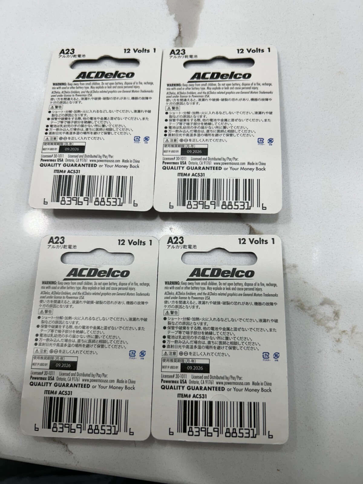 US Automatic gate remote Transmitter 12V Battery model A23 lot of 4 gallery