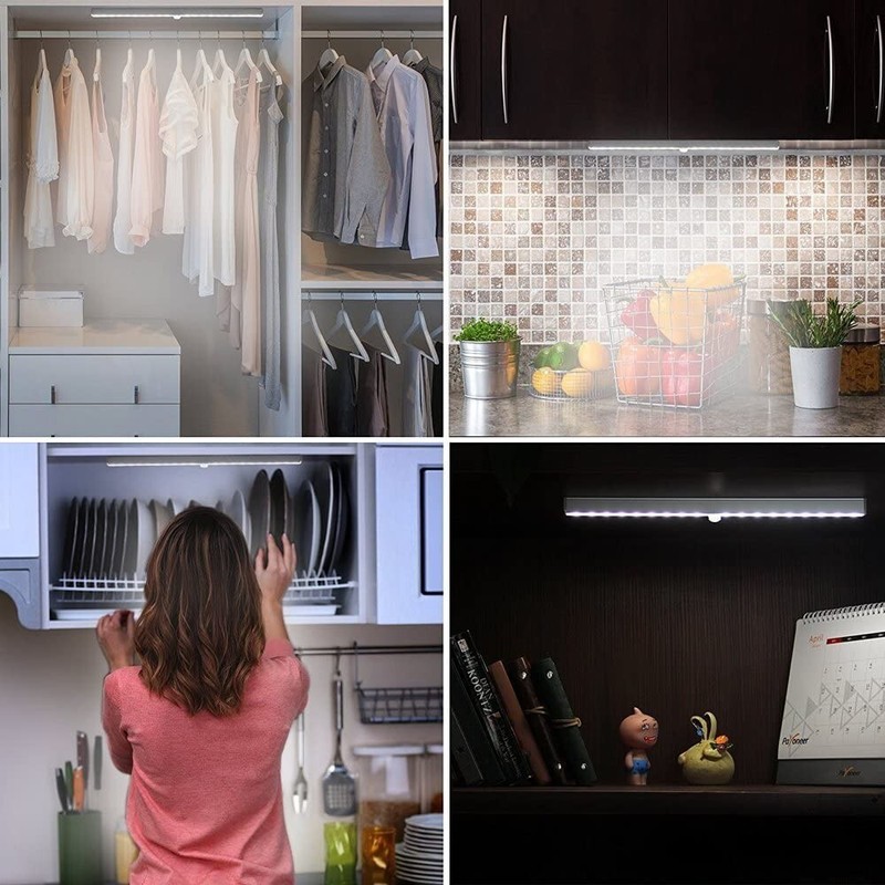 Battery-Powered Wireless Motion Sensor LED Light For Closet Cabinet Kitchen gallery