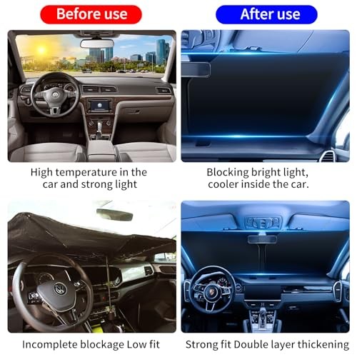 Double Thickened Vehicle Windshield Shade, Thickened Oxford cloth sunshade-01 gallery