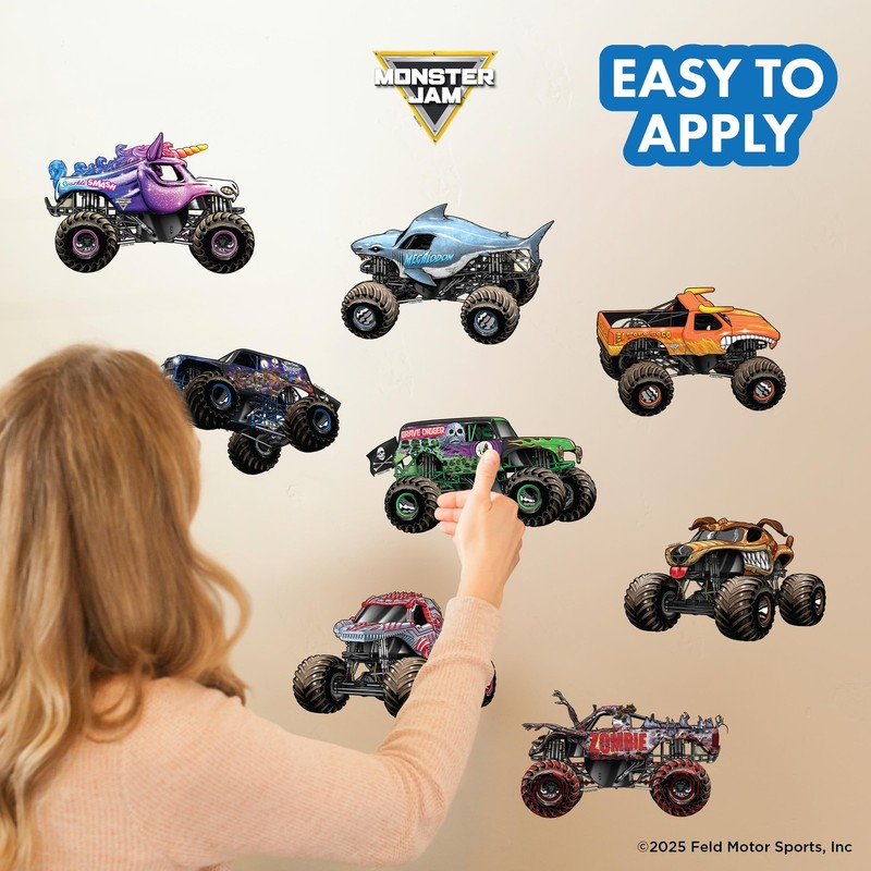 Monster Jam Trucks Wall Decals Pack - Grave Digger Son-Uva Digger El Toro Loc... gallery