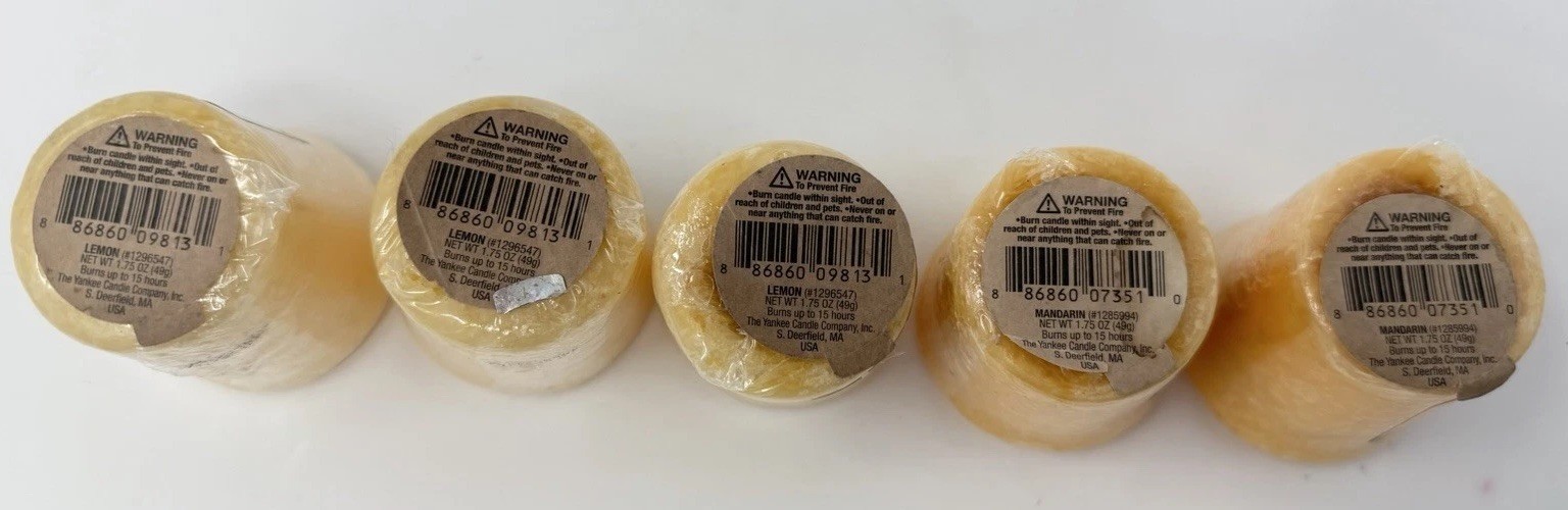 Yankee Candle Relaxing Rituals Refresh MANDARIN & Uplift LEMON Votives LOT OF 5 gallery