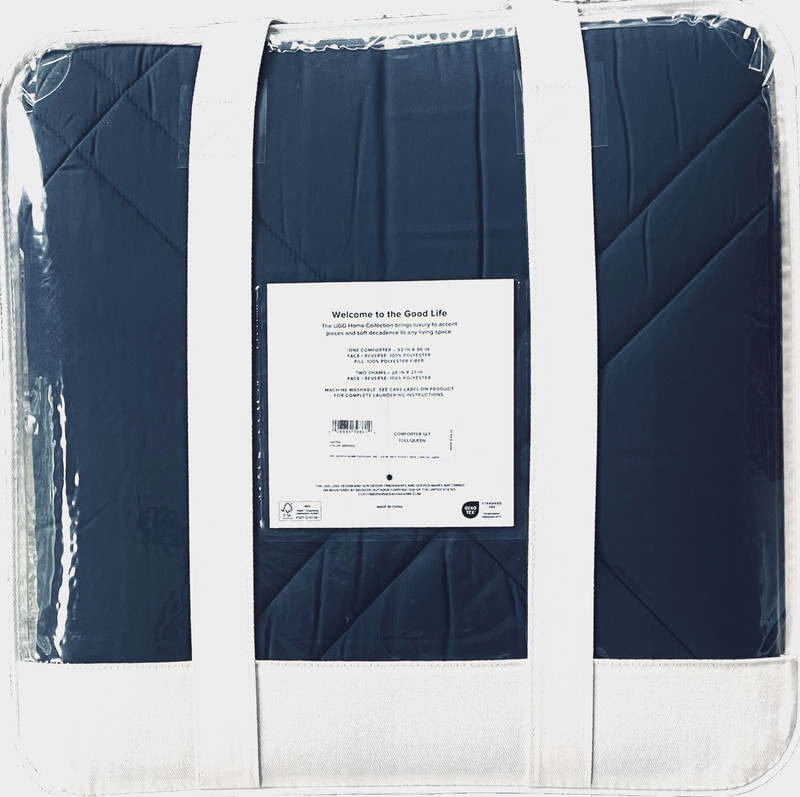 NWT UGG ®Full/Queen "Haven" Comforter Set &Two Shams-Color "Imperial Blue" Navy. gallery