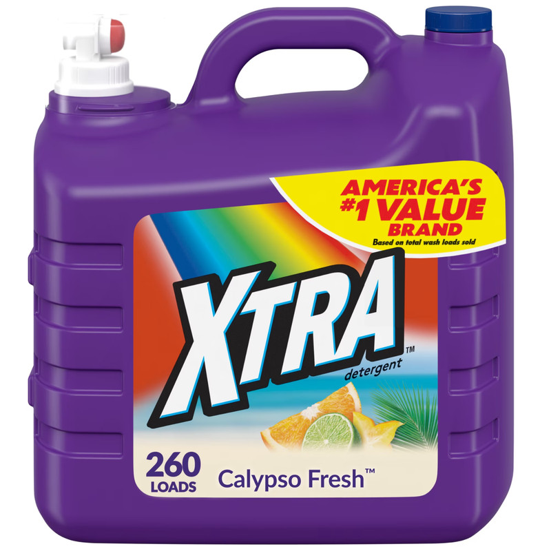 (2 Pack) Xtra Liquid Laundry Detergent Calypso Fresh Scent 312 fl oz, 260 Loads gallery