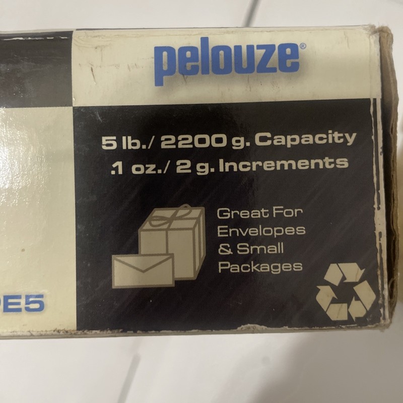Pelouze PE5 5lbs Electronic Postal Scale BRAND NEW White 5 7/8”X 5 7/8” Platform gallery