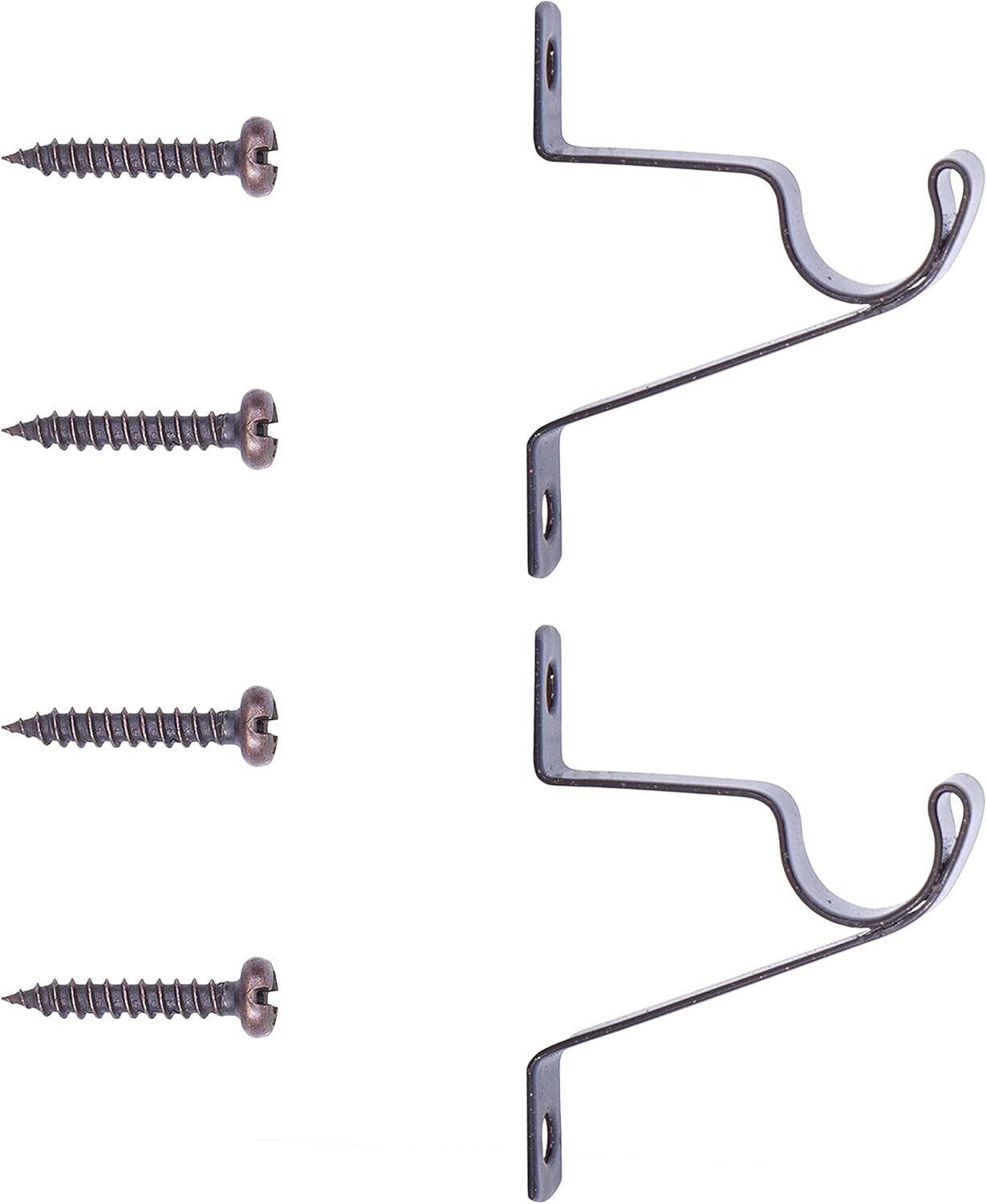 28-48 in. Adjustable Petite Café Curtain Rod, 2-Pack, 7/16 in. Diameter, Bronze gallery