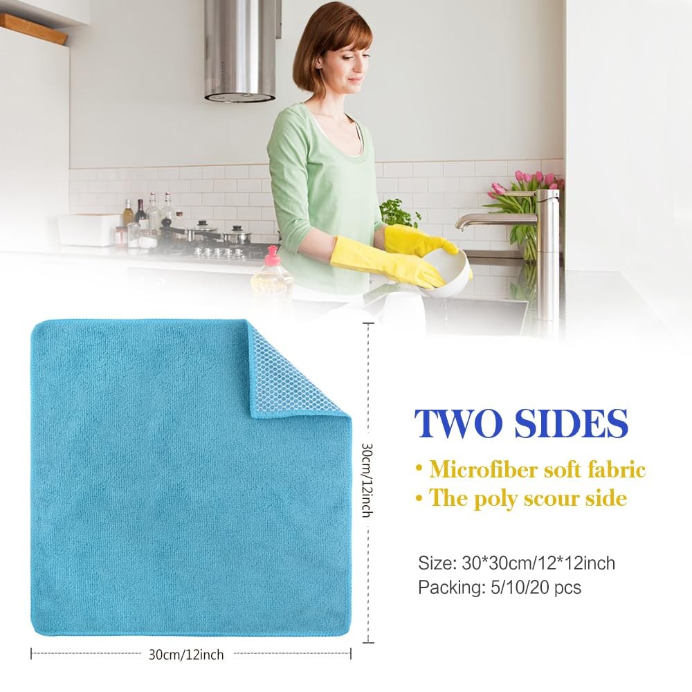 Microfiber Dish Cloths for Washing Dishes Towels Best Kitchen Washcloth Clean... gallery