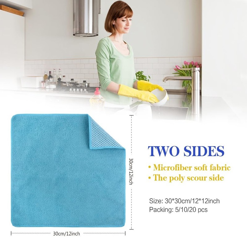 Microfiber Dish Cloths for Washing Dishes Towels Best Kitchen Washcloth Clean... gallery