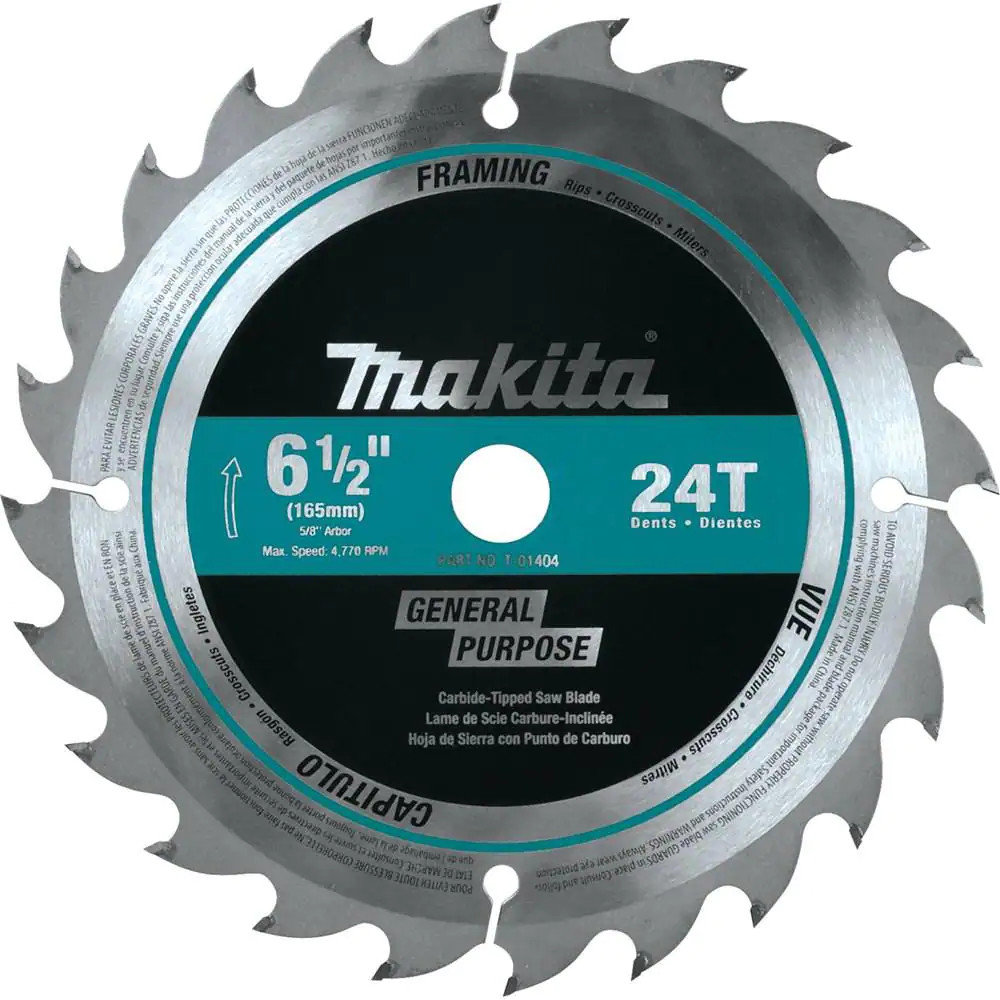 6-1/2 In. 24T Carbide-Tipped Circular Saw Blade gallery