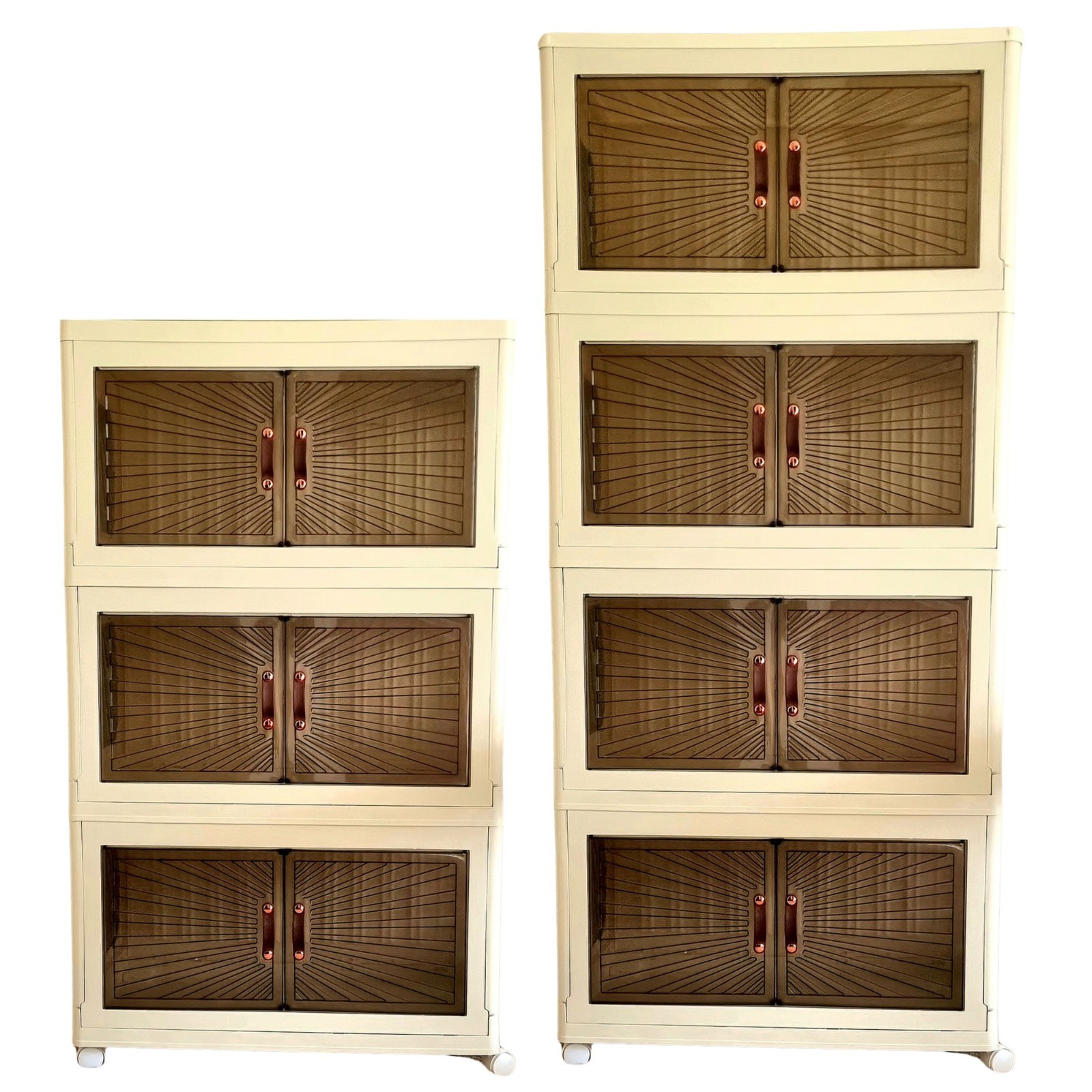 Extra Large Foldable Storage Cabinet with Doors, Stackable Organizer Boxes gallery