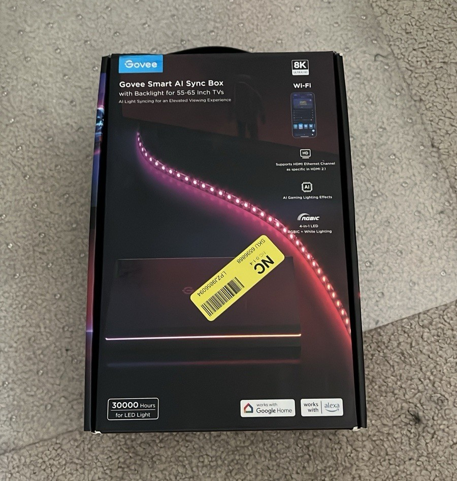 Govee Smart AI Sync Box RGBIC TV Backlight 55-65in App Wi-Fi Alexa H6043 gallery