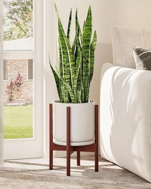Adjustable Plant Stand Indoor, Bamboo Plant Stand Fits 8 9 10 11 12 Inches, gallery