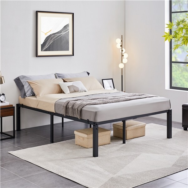 Metal Platform Bed Frame Non-Slip Design/No Box Spring Needed 14/16/18 Inch gallery