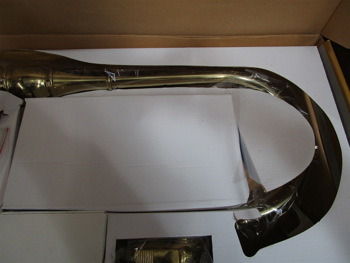 SENRY 5451-480B Wide-Spread ROMAN KITCHEN Faucet POLISHED BRASS with Sprayer NEW gallery
