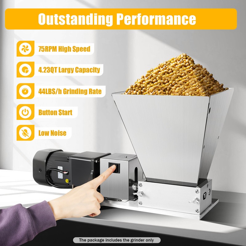 Electric Grain Animal Poultry Feed Mill Wet Dry Grinder Corn Rice Multi-function gallery