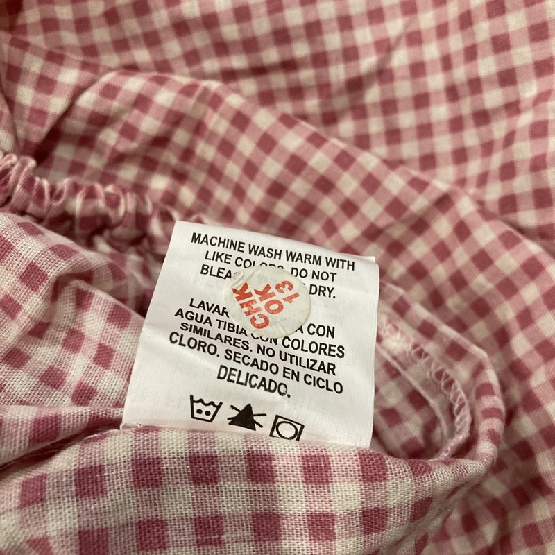 Cotton Blend Pink /White Check Pattern Full/Double Fitted Sheet 54”x75” gallery