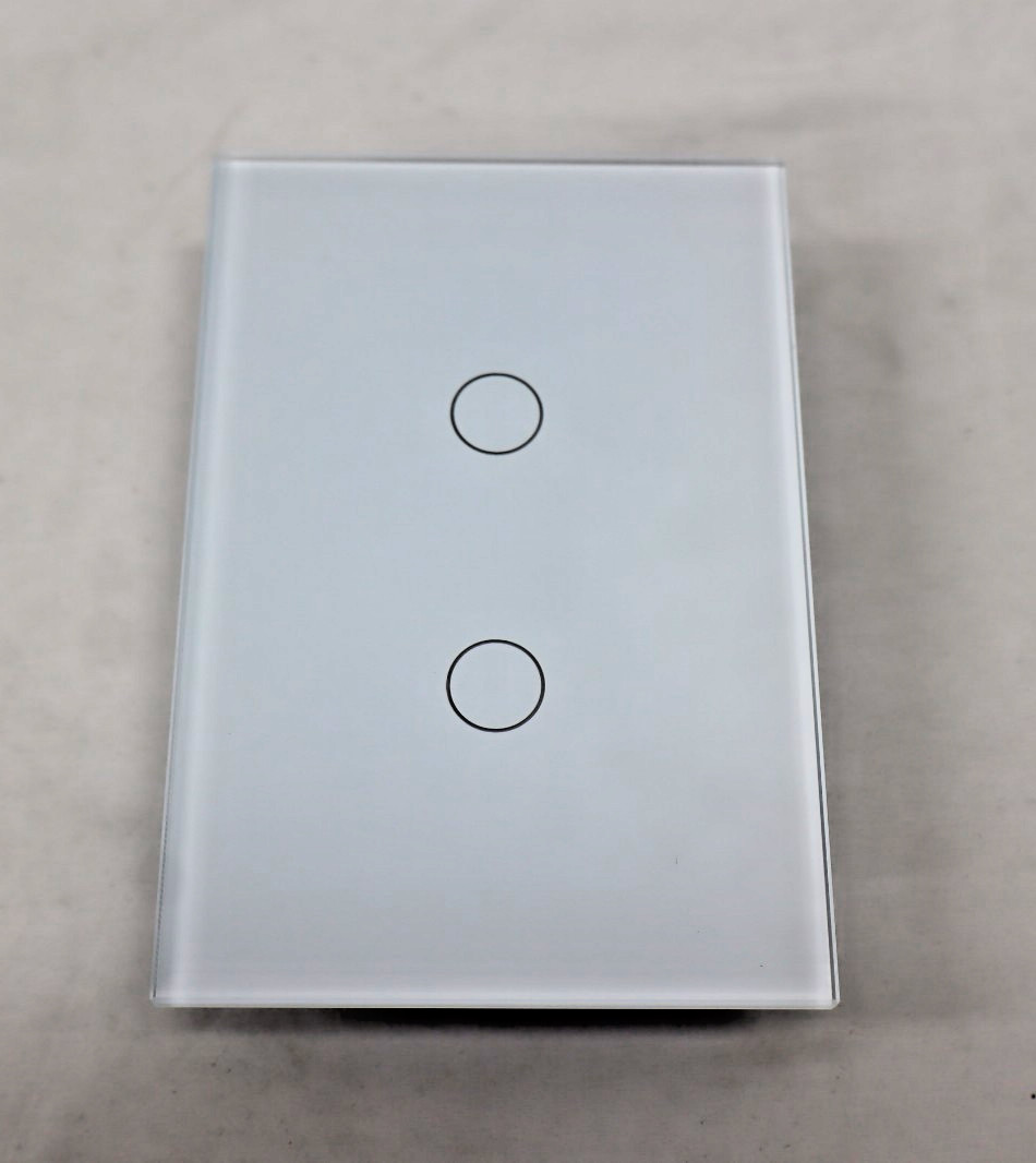 LIVOLO Touch Electrical Touch Light Switch Tempered Glass Panel 2 Gang 1 Way LED gallery