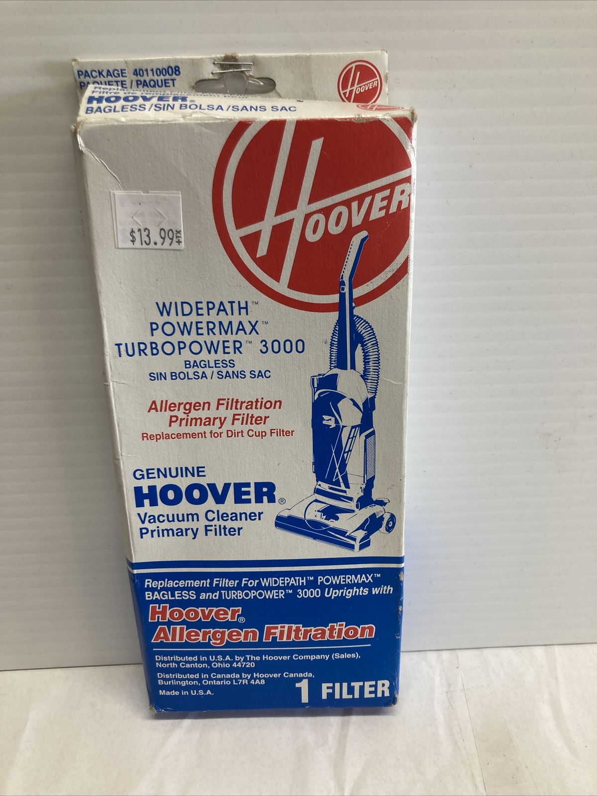 Hoover Allergen Filter For Widepath Powermax Turbo Power 3000 Vacuum 40110008 gallery