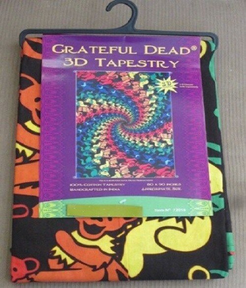 New 3D Dancing Bears Spiral Pattern Grateful Dead Tapestry Gift Wall Decor Retro gallery