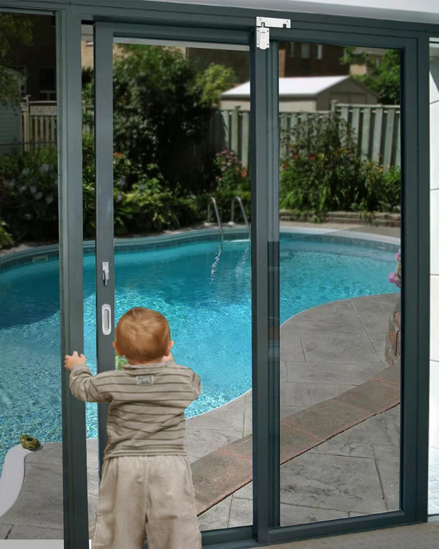 Sliding Door Security Lock - Sliding Patio Door Lock for Glass Doors, Child Safe gallery